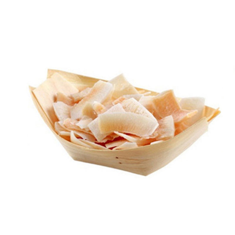 Boat Shape Disposable Wooden Natural Birch Nibbles